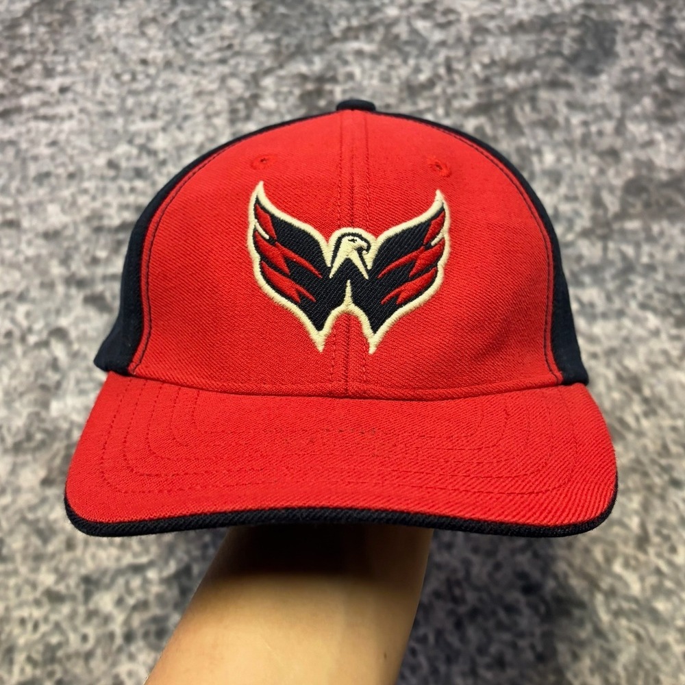 '47 Twins Washington Capitals Hat Fitted Size M/L NHL Hockey Logo Red Blue Wool